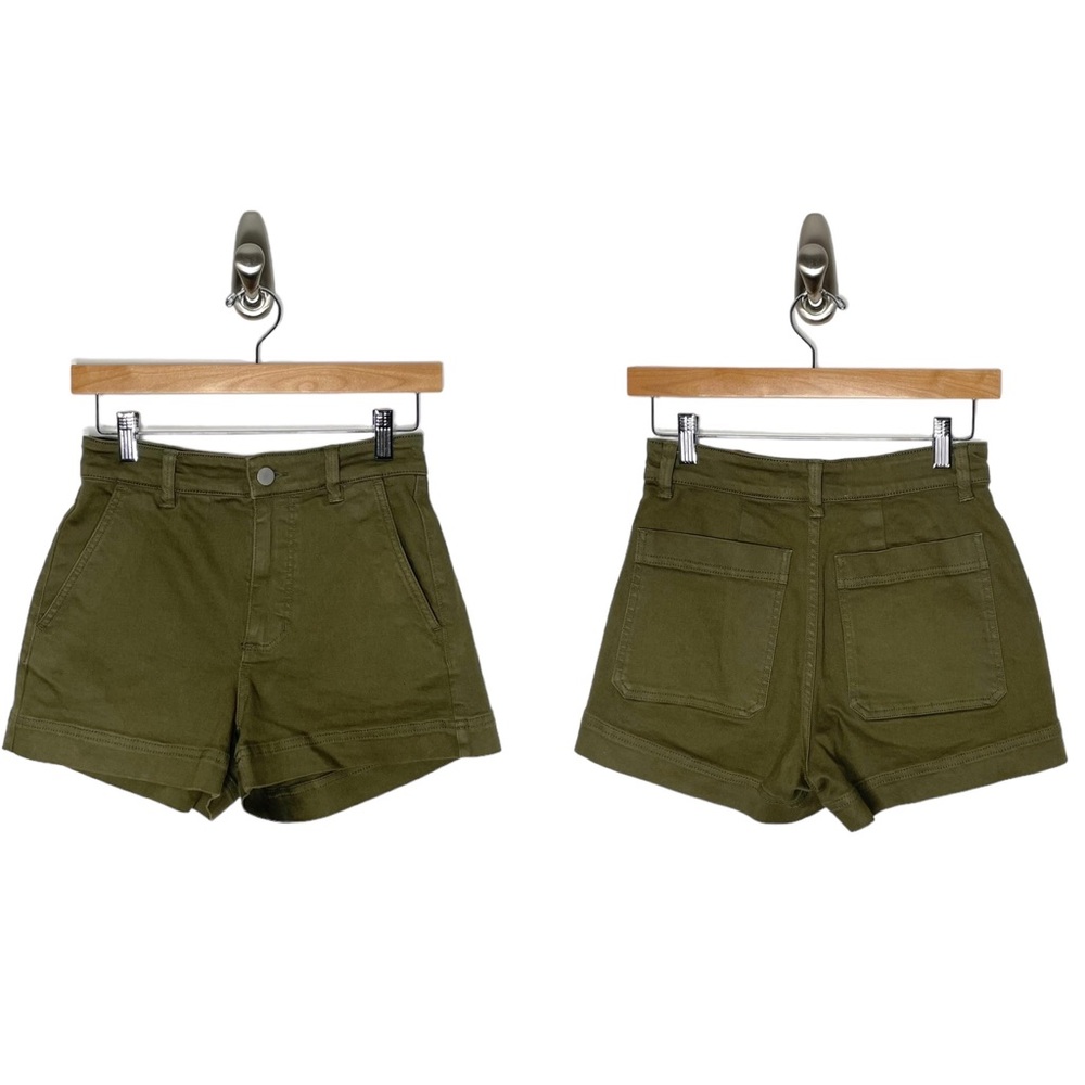 Everlane | The Cotton Twill Short in Surplus Green 00